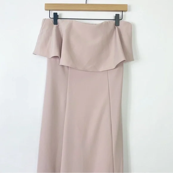 Show Me Your Mumu Strapless Ruffle Gown Wedding Guest Elegant Party Ball Chic S - Picture 4 of 13